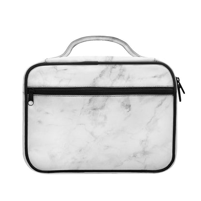 White Smoke Marble Print Briefcase Bible Bag