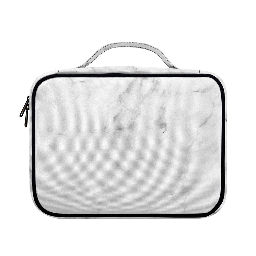 White Smoke Marble Print Briefcase Bible Bag