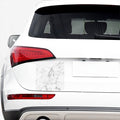 White Smoke Marble Print Car Sticker