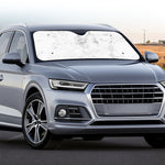 White Smoke Marble Print Car Windshield Sun Shade