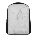 White Smoke Marble Print Casual Backpack
