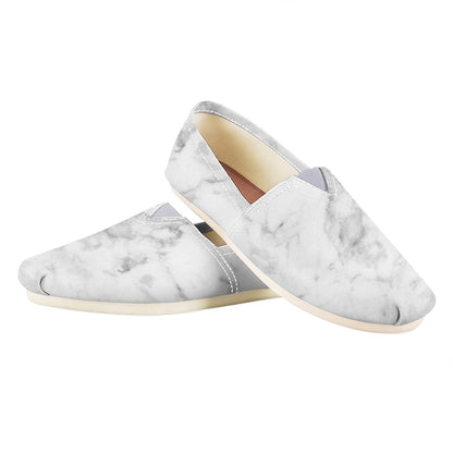 White Smoke Marble Print Casual Shoes