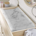 White Smoke Marble Print Changing Pad Cover