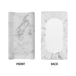White Smoke Marble Print Changing Pad Cover