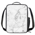 White Smoke Marble Print Crossbody Lunch Bag