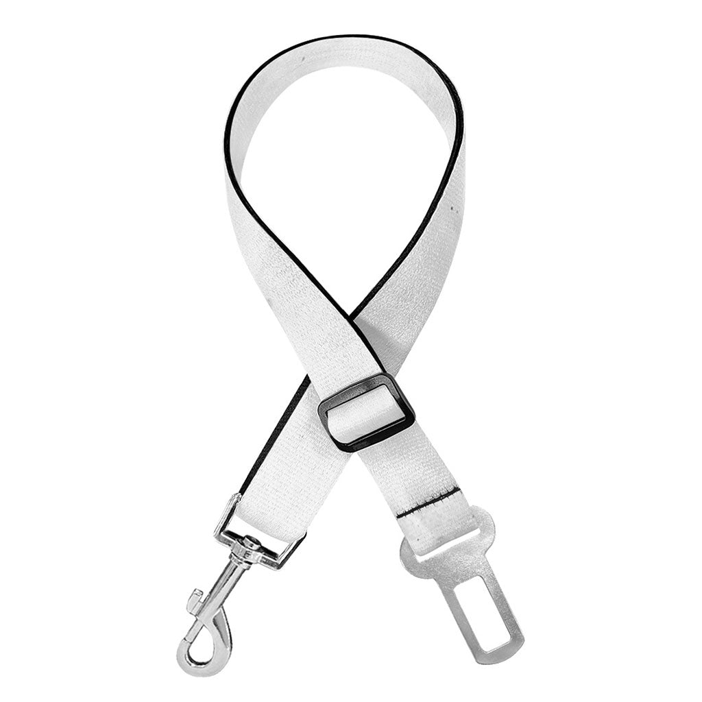 White Smoke Marble Print Dog Seat Belt