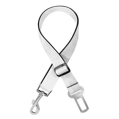 White Smoke Marble Print Dog Seat Belt