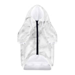 White Smoke Marble Print Dog Zip Up Hoodie