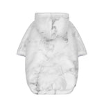 White Smoke Marble Print Dog Zip Up Hoodie