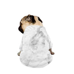 White Smoke Marble Print Dog Zip Up Jacket