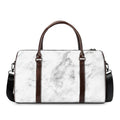 White Smoke Marble Print Duffel Bag