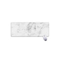 White Smoke Marble Print Extended Mouse Pad