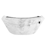White Smoke Marble Print Fanny Pack