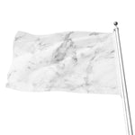 White Smoke Marble Print Flag