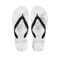 White Smoke Marble Print Flip Flops