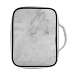 White Smoke Marble Print Front Pocket Bible Bag