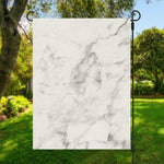 White Smoke Marble Print Garden Flag