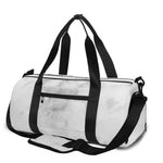 White Smoke Marble Print Gym Bag
