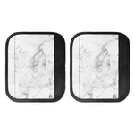 White Smoke Marble Print Handle Covers