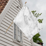 White Smoke Marble Print House Flag