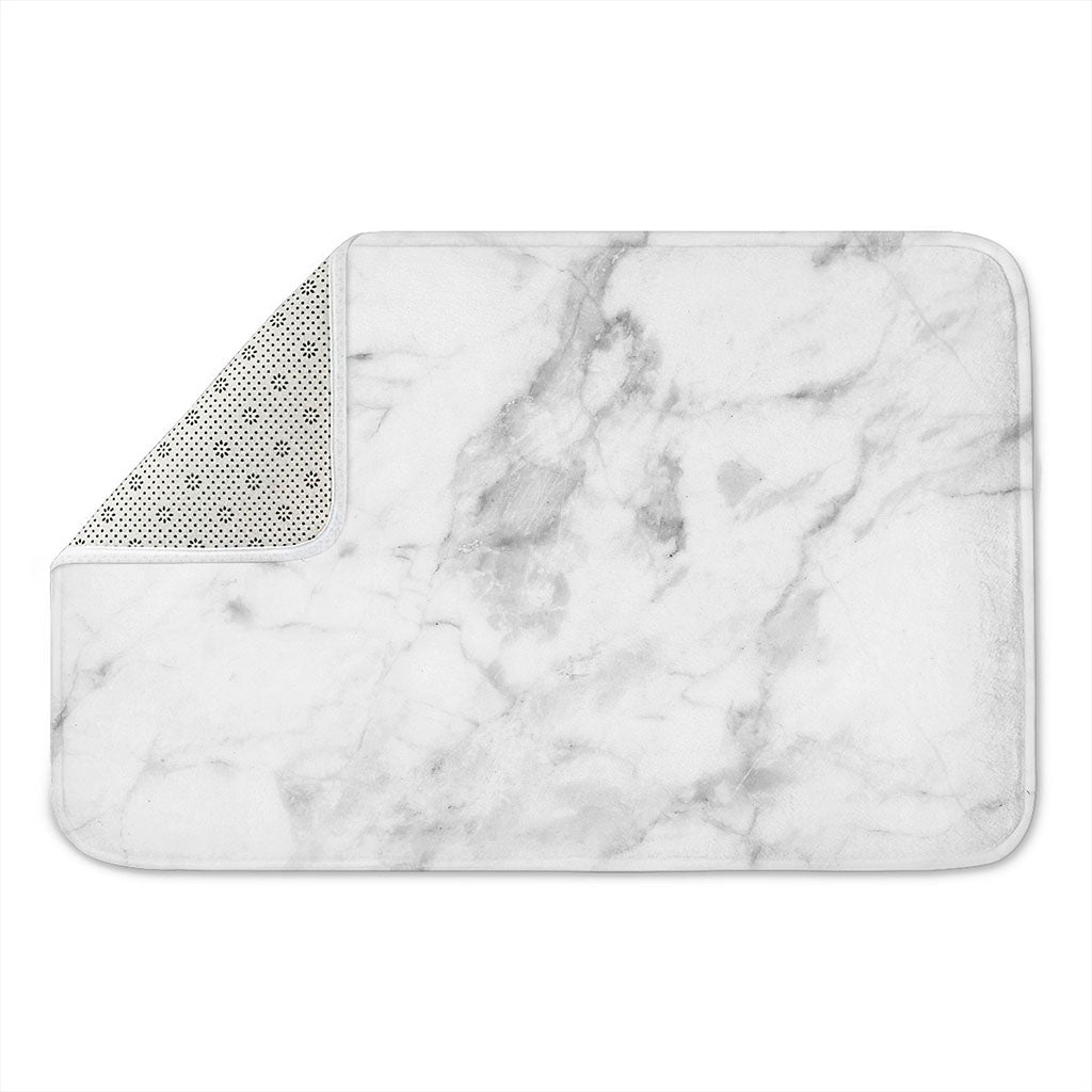 White Smoke Marble Print Indoor Door Mat