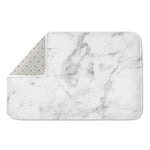 White Smoke Marble Print Indoor Door Mat