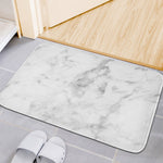 White Smoke Marble Print Indoor Door Mat