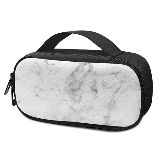 White Smoke Marble Print Insulin Cooler Travel Case