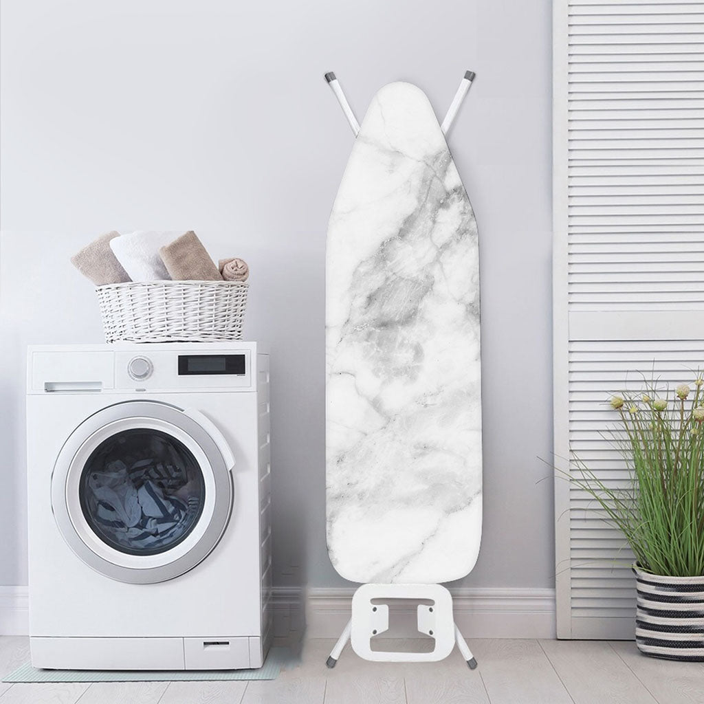 White Smoke Marble Print Ironing Board Cover