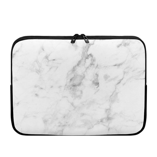 White Smoke Marble Print Laptop Sleeve