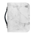 White Smoke Marble Print Leather Bible Cover