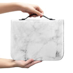 White Smoke Marble Print Leather Bible Cover