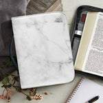 White Smoke Marble Print Leather Bible Cover