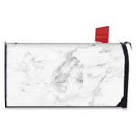 White Smoke Marble Print Mailbox Cover
