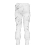 White Smoke Marble Print Men's leggings