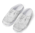 White Smoke Marble Print Mesh Casual Shoes
