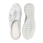 White Smoke Marble Print Mesh Casual Shoes