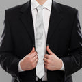 White Smoke Marble Print Necktie