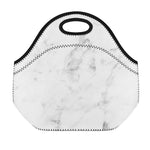 White Smoke Marble Print Neoprene Lunch Bag