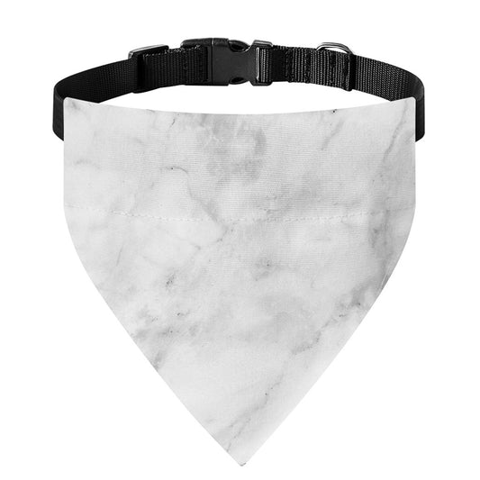 White Smoke Marble Print Over The Collar Dog Bandana