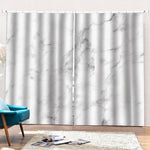 White Smoke Marble Print Pencil Pleat Curtains