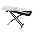 White Smoke Marble Print Piano Keyboard Cover