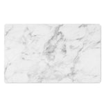 White Smoke Marble Print Polyester Doormat