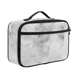 White Smoke Marble Print Portable Lunch Bag