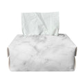 White Smoke Marble Print Rectangle Tissue Box Cover