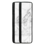White Smoke Marble Print Refrigerator Handle Covers
