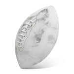 White Smoke Marble Print Rugby Ball