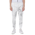 White Smoke Marble Print Joggers