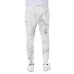 White Smoke Marble Print Scuba Joggers