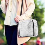 White Smoke Marble Print Shoulder Strap Bible Bag
